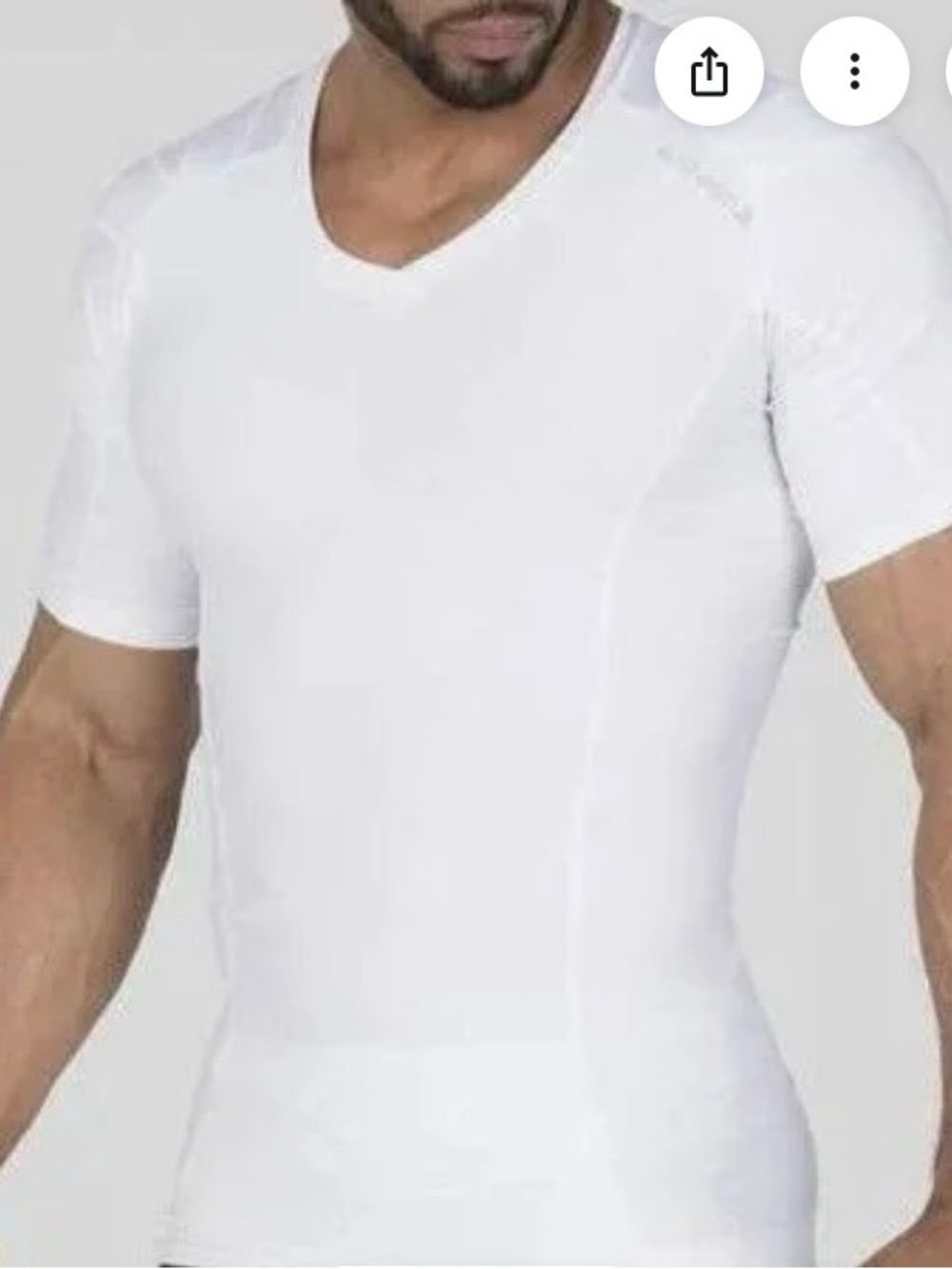 Alignmed White Postural Fitness Shirt for Men Size L